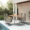 Image de vidaXL 5-delige Tuinset met kussens poly rattan grijs3157538