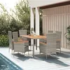 Image de vidaXL 7-delige Tuinset met kussens poly rattan grijs3157539