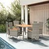 Image de vidaXL 7-delige Tuinset met kussens poly rattan grijs3157541