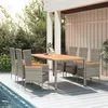 Image de vidaXL Mobilier à dîner de jardin et coussins 7 pcs gris rotin 3157542
