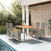 Image de vidaXL 5-delige Tuinset met kussens poly rattan grijs3157557