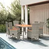 Image de vidaXL 7-delige Tuinset met kussens poly rattan grijs3157558