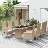 Image de vidaXL 9-delige Tuinset met kussens poly rattan beige3157573