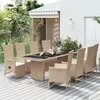 Image de vidaXL 9-delige Tuinset met kussens poly rattan beige3157580
