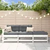 Image de Salon de jardin modulable VIDAXL bois massif blanc 3 pieces x 62 x 70.5 3 personnes