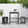 Image de Salon de jardin vidaxl 3 pieces bois massif gris x 82.5 x 110 cm 2 personnes