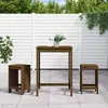 Image de Salon de jardin vidaxl 3 pieces bois massif x 82.5 x 110 cm 2 personnes