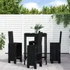 Image de Salon de jardin Vidaxl bois massif noir 5 pieces