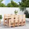 Image de Salon de jardin vidaxl bois massif 9 pieces 203.5 x 90.0 x 110 cm