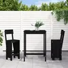 Image de vidaXL Ensemble de bar de jardin 3 pcs noir bois de pin massif, ensemble de pub, ensemble de bar de patio, ensemble de table 3157797