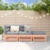 Image de vidaXL Salon de Jardin 3 pcs, Canapés avec Repose-pieds, Sièges avec Dossier et Accoudoir, Meubles de Terrasse Patio, Bois 825413