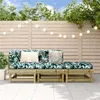 Image de Salon de jardin modulable Vidaxl bois bois 3 pieces 61 x 61 x 62 3 personnes