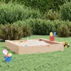 Image de vidaXL Bac à Sable avec Sièges, Jeu de Sable pour Enfants, Aire de Jeux pour Tout-petits Jardin Extérieur, Carré Bois de Pin 825030