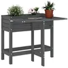 Image de vidaXL Jardinière de jardin avec dessus pliable gris bois pin massif 825123