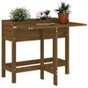Image de vidaXL Plantenbak met inklapbaar tafelblad grenenhout honingbruin825124