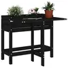 Image de vidaXL Jardinière de jardin avec dessus pliable noir bois pin massif 825125