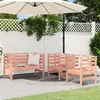 Image de vidaXL Salon de Jardin 3 pcs, Sièges avec Accoudoirs, Chaises avec Dossier, Meuble de Terrasse Patio, Scandinave, Bois 825147