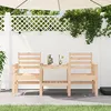 Image de Banc de jardin avec table 2 places bois de pin massif