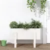 Image de vidaXL Jardinière blanc 62x30x38 cm bois massif de pin 825178
