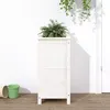 Image de vidaXL Jardinière blanc 40x40x78 cm bois massif de pin 825276