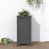 Image de vidaXL Jardinière gris 40x40x78 cm bois massif de pin 825277