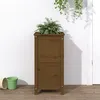 Image de vidaXL Jardinière marron miel 40x40x78 cm bois massif de pin825278