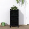 Image de vidaXL Jardinière noir 40x40x78 cm bois massif de pin825279