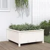 Image de vidaXL Jardinière blanc 82,5x82,5x39 cm bois massif de pin 825297