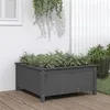 Image de vidaXL Jardinière gris 82,5x82,5x39 cm bois massif de pin 825298