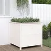 Image de vidaXL Jardinière blanc 82,5x82,5x78 cm bois massif de pin 825304