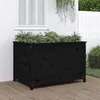Image de vidaXL Lit surélevé de jardin noir 119,5x82,5x78 cm bois de pin massif 825314