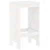 Image de vidaXL Tabourets de bar 2 pcs blanc 40x36x75 cm bois massif de pin