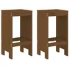 Image de Tabourets 2 vidaXL pcs marron miel 40x36x75 cm bois massif de pin