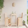 Image de Tabourets de bar lot de 2 40x42x120 cm bois massif de pin