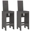 Image de Tabourets de bar 2 vidaXL pcs gris 40x42x120 cm bois massif de pin