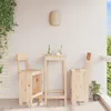 Image de vidaXL Tabourets de bar lot de 2 40x48,5x115,5 cm bois massif de pin825359