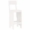 Image de 2 Tabourets de bar vidaXL blanc 40x48,5x115,5cm bois massif de pin