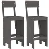 Image de Tabourets de bar vidaXL 2 pcs gris 40x48,5x115,5 cm bois massif de pin