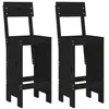 Image de Tabourets de bar vidaXL 2 pcs noir 40x48,5x115,5 cm bois massif de pin