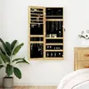 Image de Armoire à bijoux avec miroir murale 37,5x10x106 cm