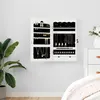 Image de Armoire à bijoux avec miroir murale blanc 37,5x10x67 cm