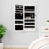 Image de Armoire à bijoux avec miroir et éclairage LED mural blanc