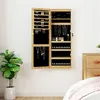 Image de vidaXL Armoire à bijoux avec miroir et éclairage LED mural353246