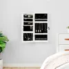 Image de Armoire à bijoux avec miroir et éclairage LED mural blanc