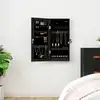 Image de Vidaxl Meuble Mural Pour Bijoux, Avec Miroir Et LED, Noir
