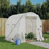 Image de Serre avec cadre en acier blanc 4 m² 2x2x2 m