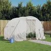 Image de vidaXL Serre avec cadre en acier blanc 6 m² 3x2x2 m 364079