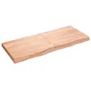 Image de vidaXL Étagère murale marron clair 120x50x6cm bois chêne massif traité 363697