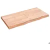 Image de vidaXL Étagère murale marron clair 120x60x6cm bois chêne massif traité 363699