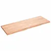 Image de vidaXL Étagère murale marron clair 140x50x4cm bois chêne massif traité 363704
